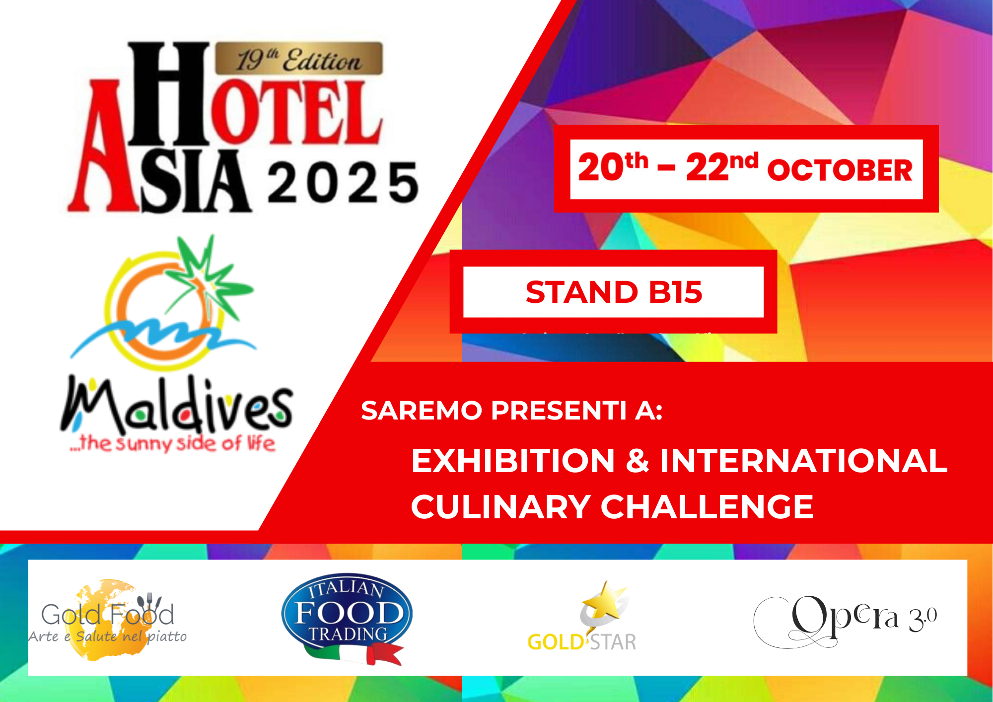 Italian Food Trading a Hotel Asia Maldives 2025: l’eccellenza italiana protagonista nel cuore dell’Oceano Indiano